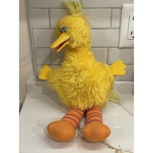 Vintage Big Bird Sesame Street Plush 1986 Hasbro Softies 15.5" Plastic Beak